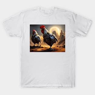 Alien Robot Roosters T-Shirt